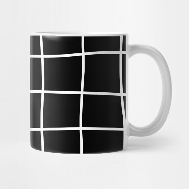 Large Hand Drawn Grid (white/black) by designminds1